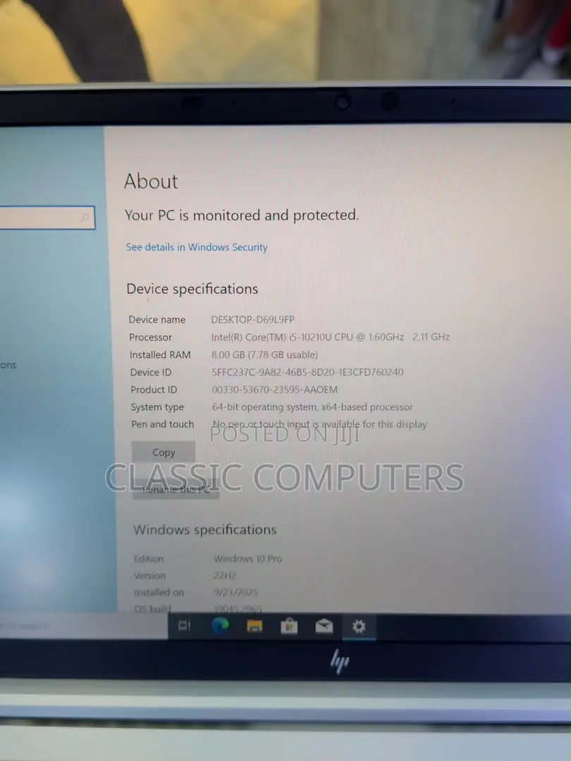 Laptop HP EliteBook 840 G7 8GB Intel Core i5 SSD 256GB