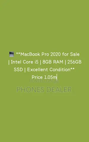 Laptop Apple MacBook Pro 2020 8GB Intel Core i5 SSD 256GB
