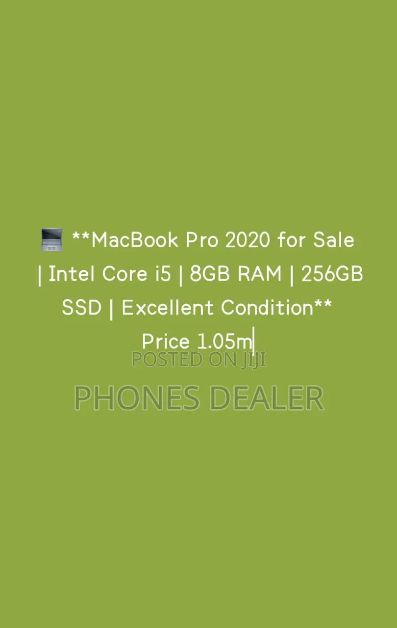 Laptop Apple MacBook Pro 2020 8GB Intel Core i5 SSD 256GB