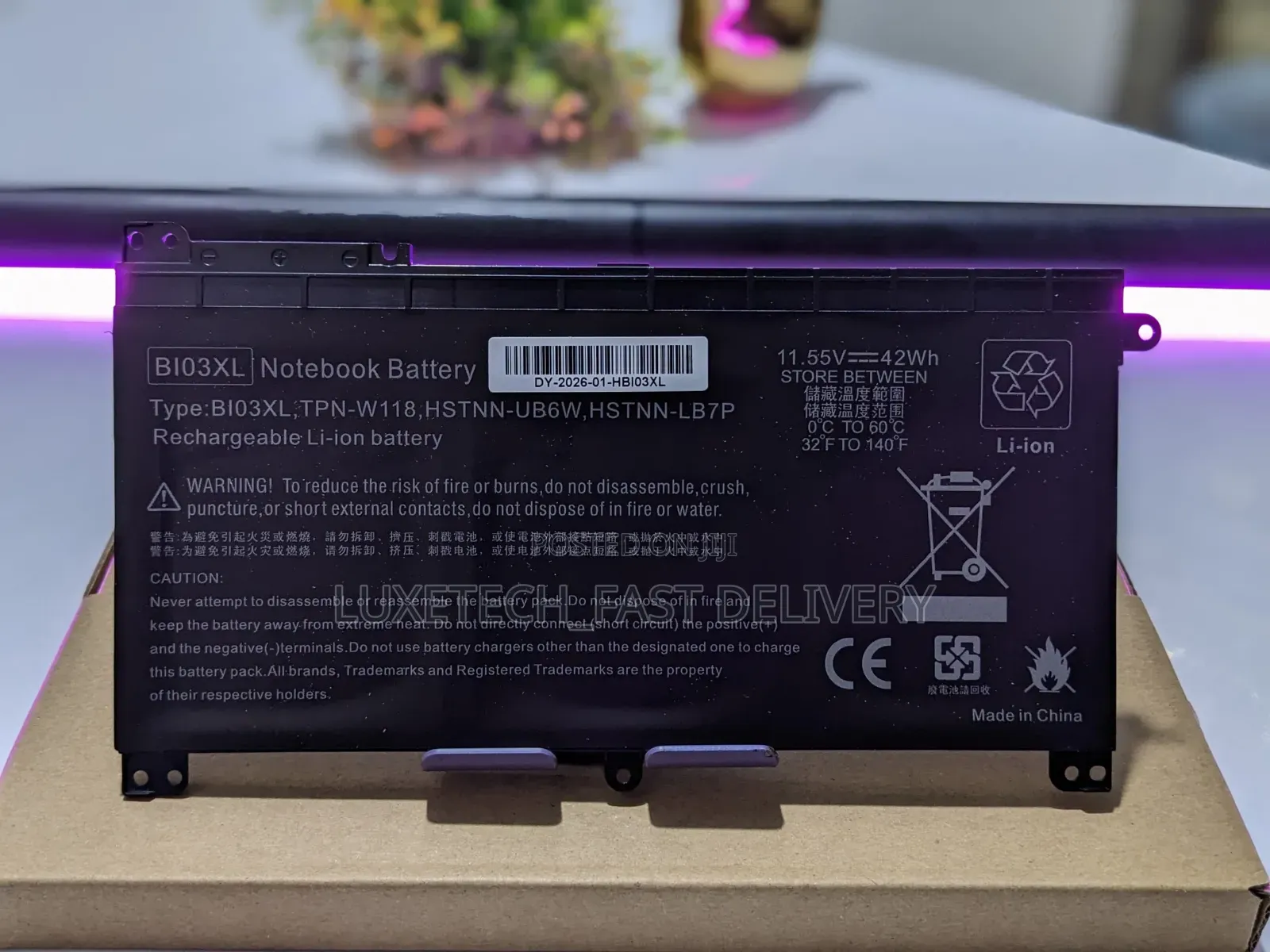HP BI03XL Rechargeable Laptop Battery 11.55V 42Wh for Pavilion