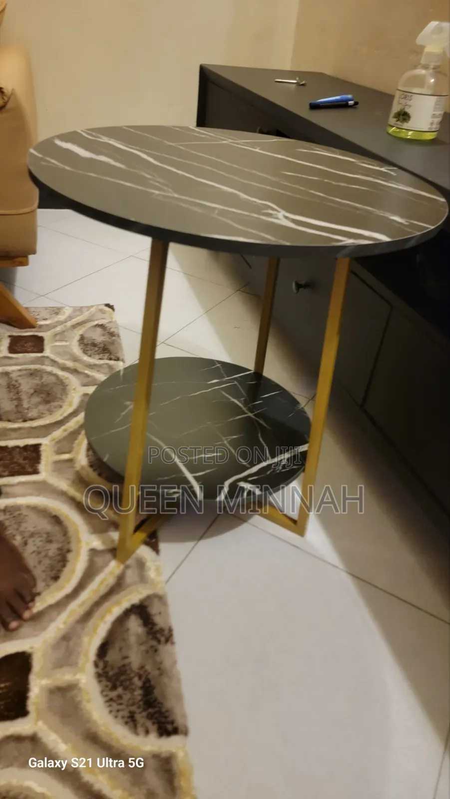 Modern Two-Tier Round Accent Table / Coffee Table