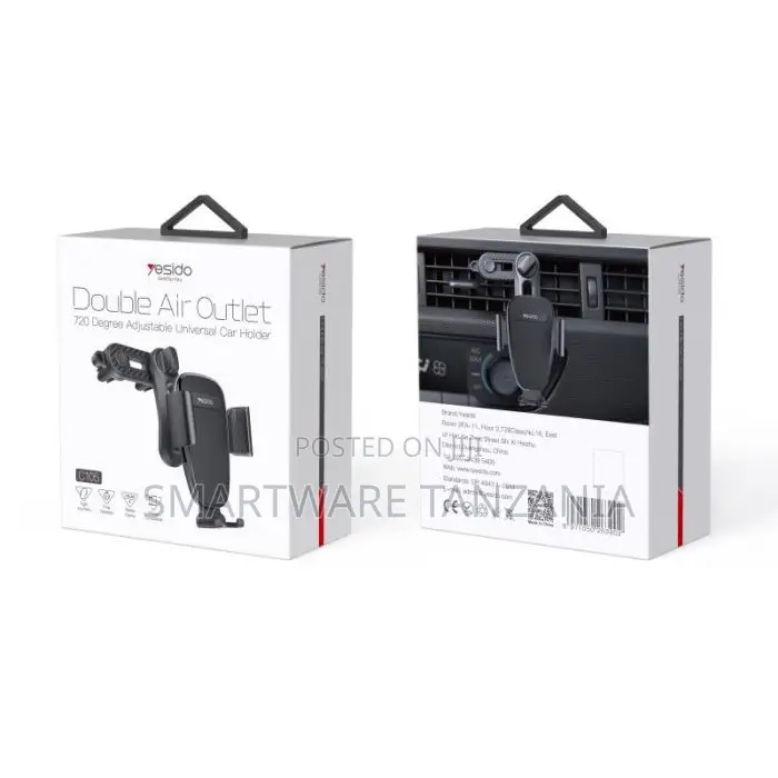 Yesido Double Air Outlet 720 Degree Adjustable Universal Car Holder