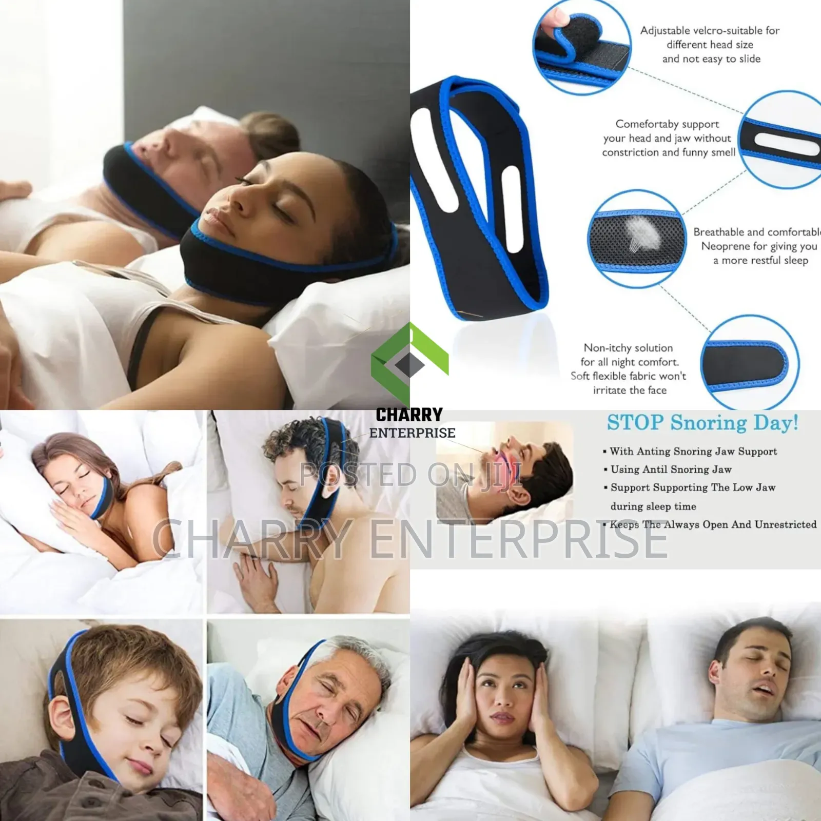 ZBAND ANTI SNORING CHIN STRAP Inapunguza Kukoroma Wakati Wa Kulala