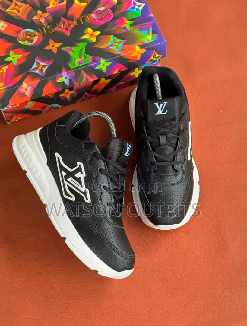 4 Colours Lv Brand Men's Leather Sneakers or Raba Org Za Lv