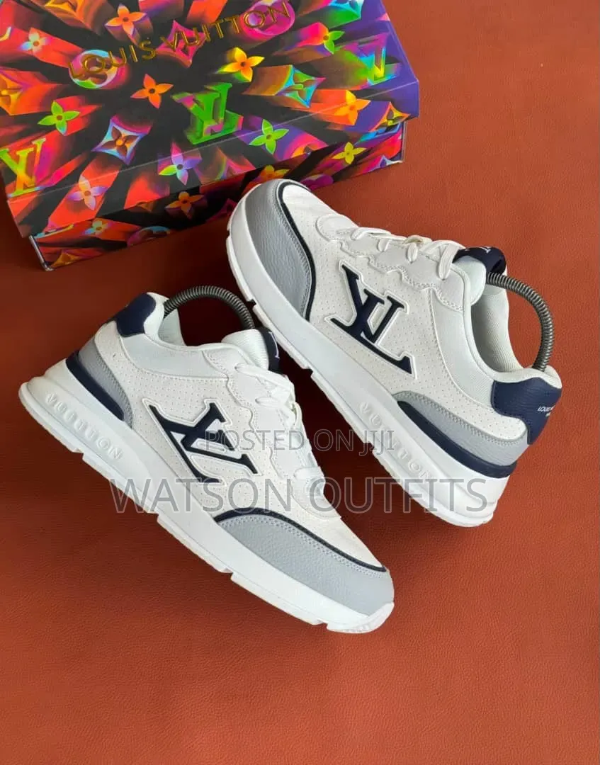 4 Colours Lv Brand Men's Leather Sneakers or Raba Org Za Lv