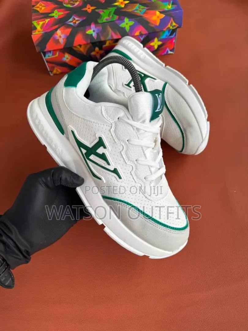 4 Colours Lv Brand Men's Leather Sneakers or Raba Org Za Lv