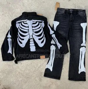 Gothic Skeleton Sequin Demin Set Collection