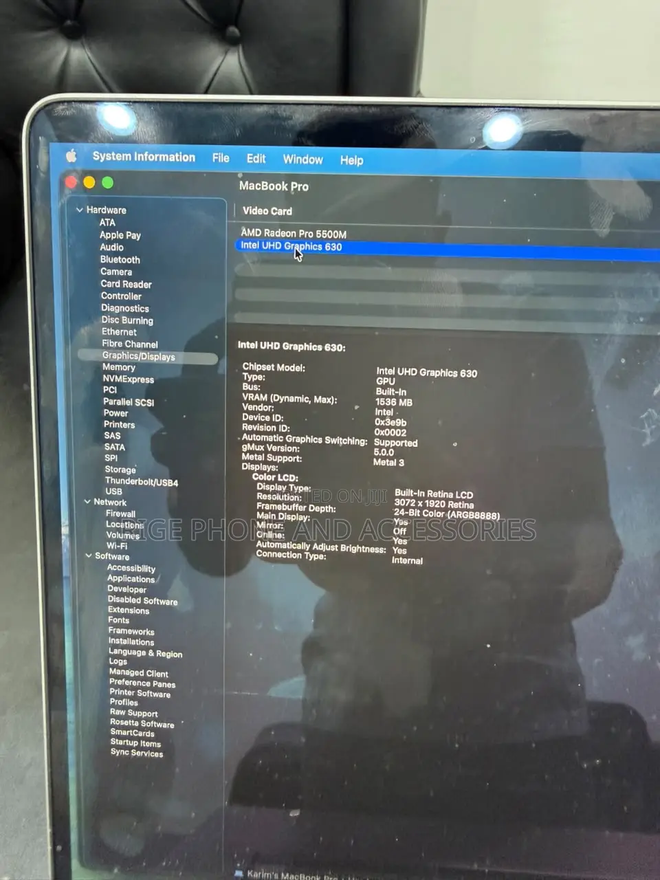 Laptop Apple MacBook Pro 2019 16GB Intel Core i9 SSD 1T