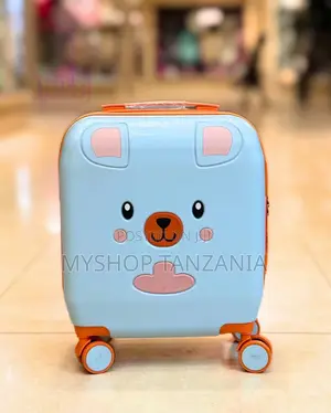 Blue Teddy Bear Kids Trolley Case