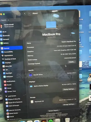 Laptop Apple MacBook 2019 16GB Intel Core i9 SSD 1T
