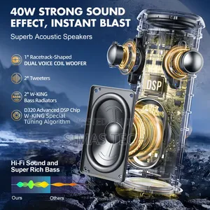 W-King D320 40W RMS Compact Bluetooth Speaker for Travel