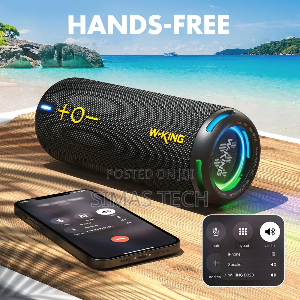 W-King D320 40W RMS Compact Bluetooth Speaker for Travel