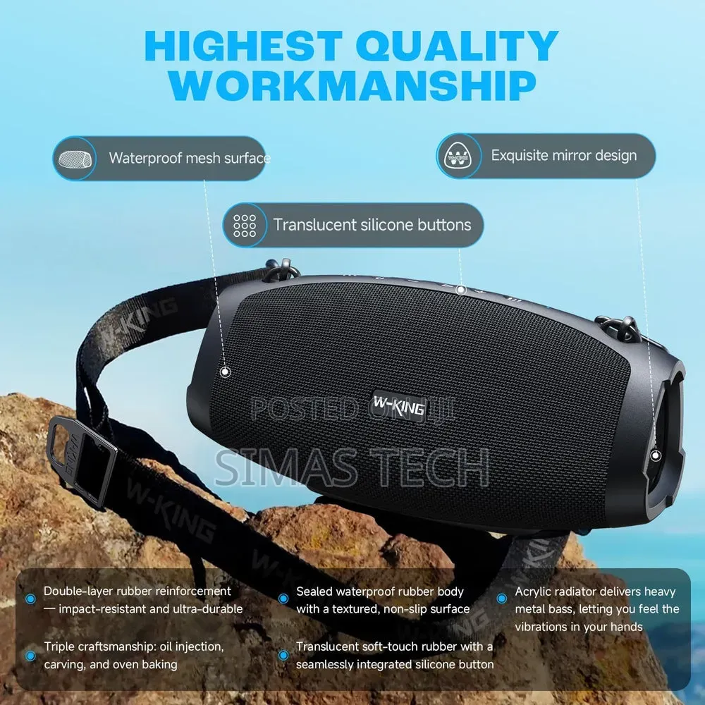 W-King X10 70W RMS Portable Outdoor Bluetooth Speaker (Powerful Bass)