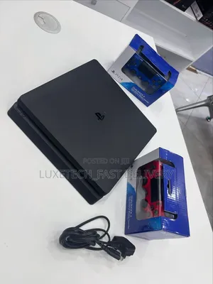 PS4 Slim Console With 2 Controllers + Games (Complete Set)