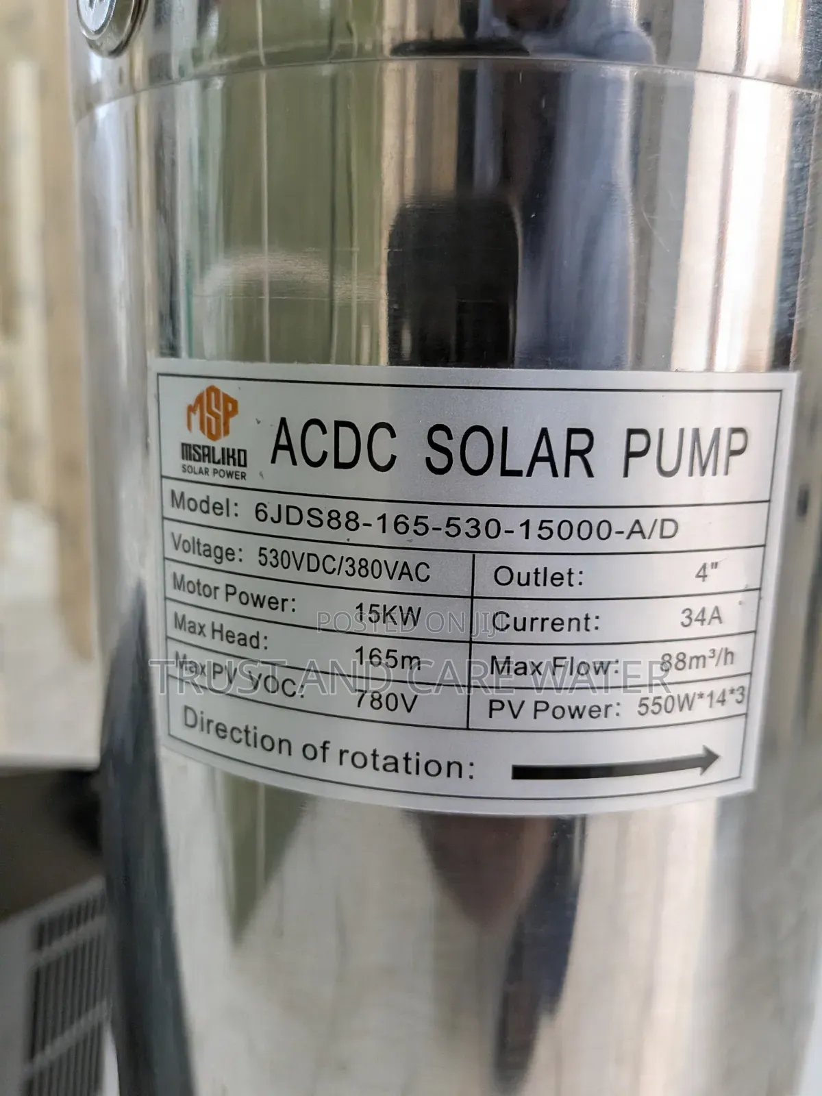 Solar Submersible Pump 20Hp (4inch)
