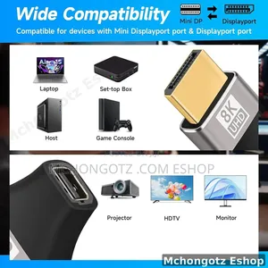 Mini Displayport | Thunderbolt to Displayport Adapter 60Hz DP1.4