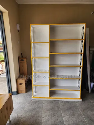 Shoe Rack White and Yellow