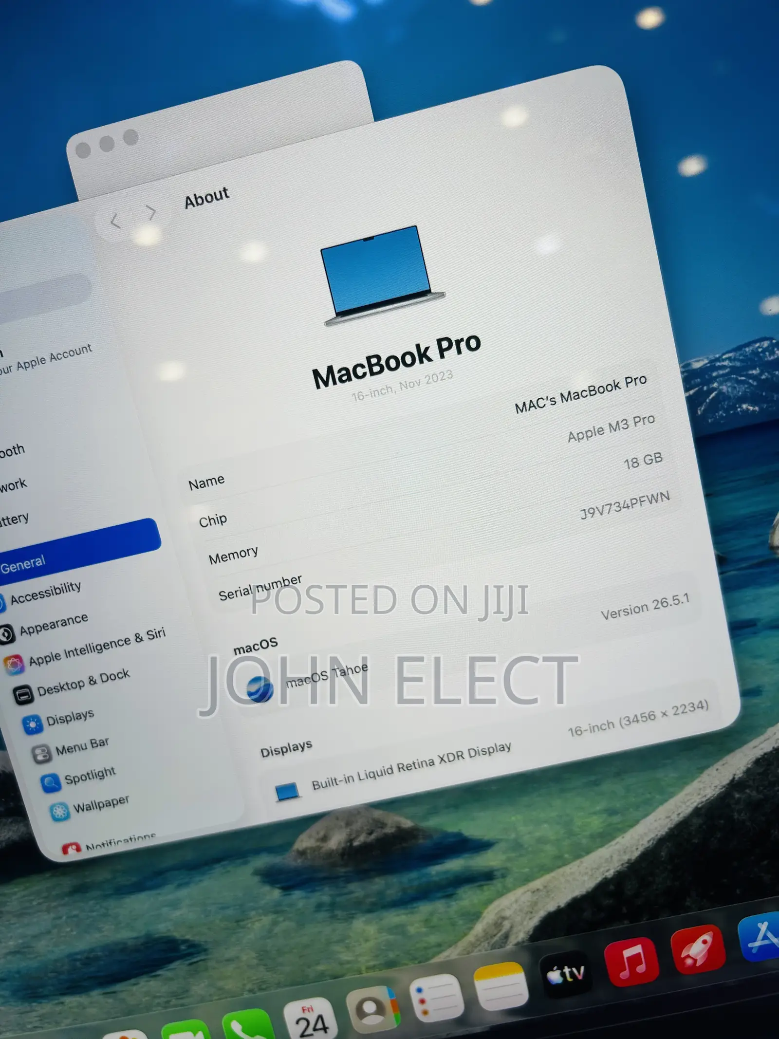 New Laptop Apple MacBook Pro 2023 M3 Pro 8GB Apple M3 Pro SSD 512GB