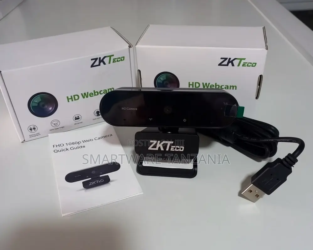 ZKTeco HD Webcam FHD 1080p With USB Connector and Adjustable Mount