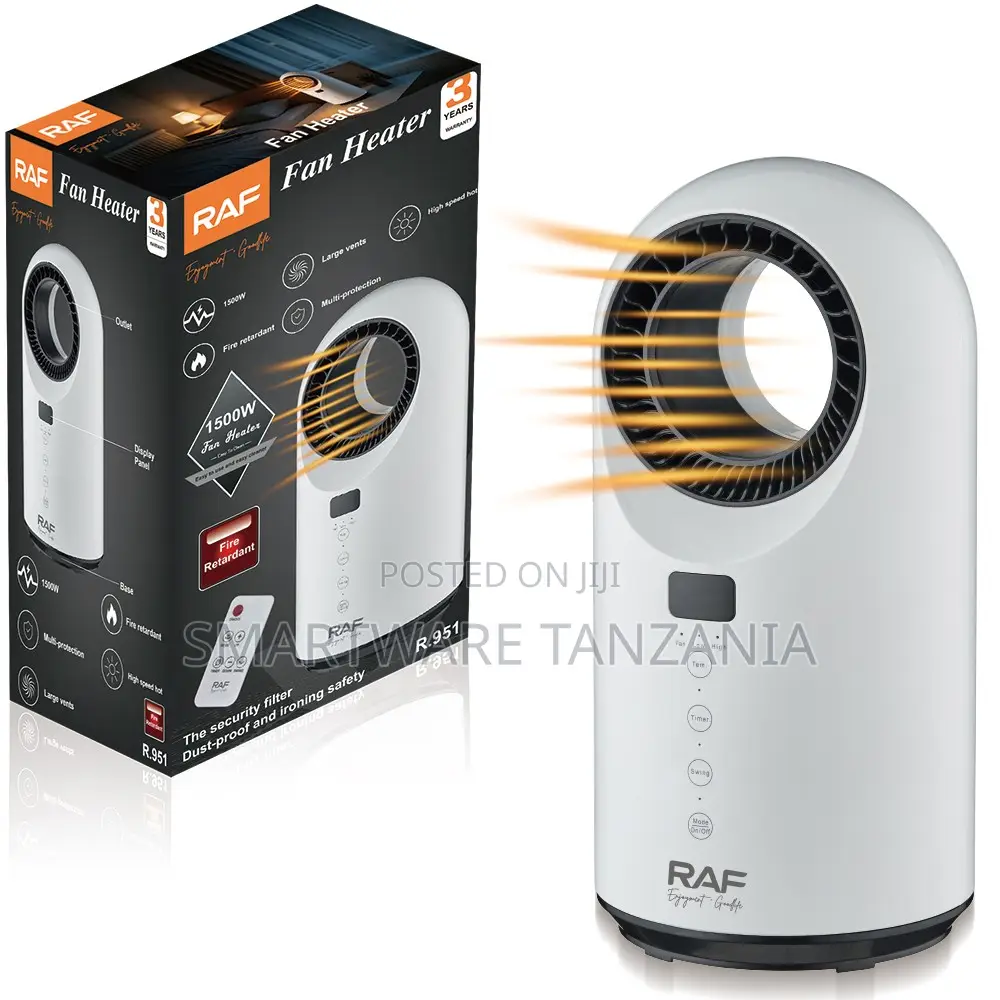 RAF R.951 Fan Heater 2 in 1 1500W Portable Electric Heater Cooling Fan