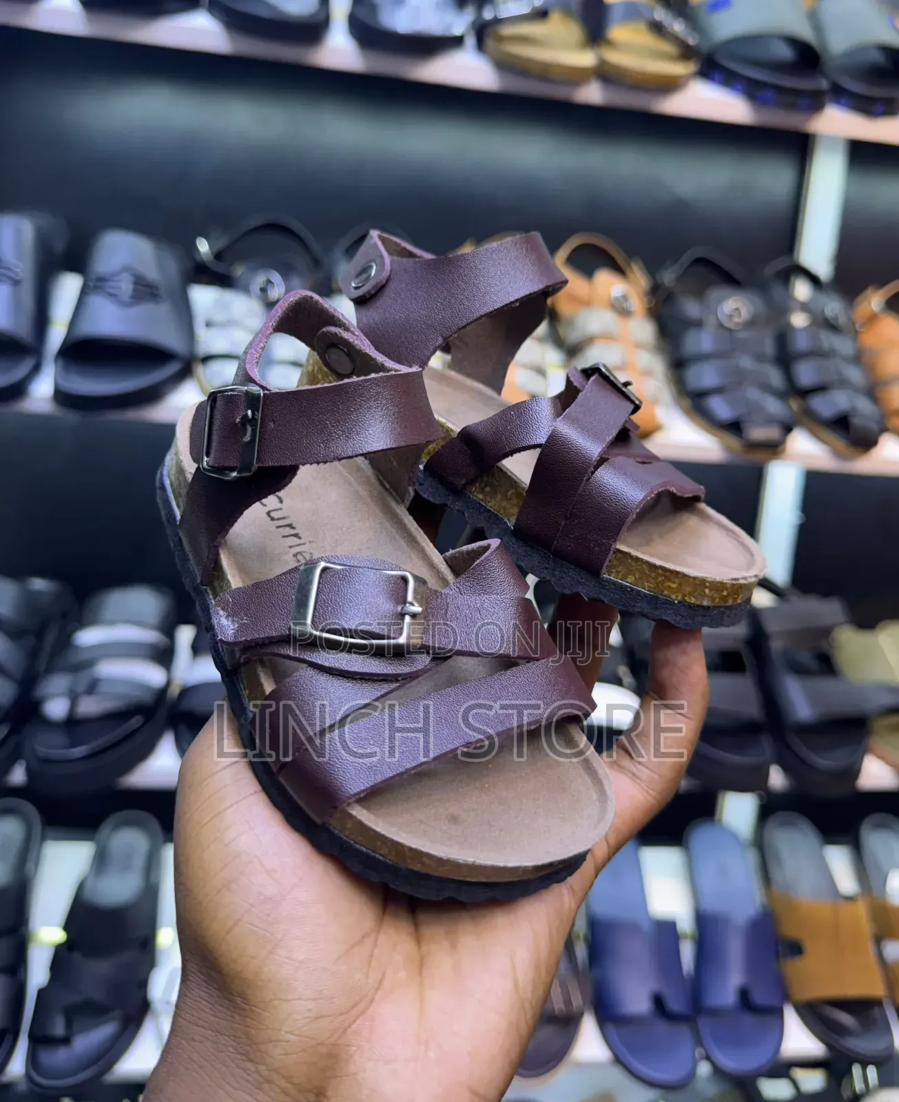 Kids Double Strap Cork Shoes