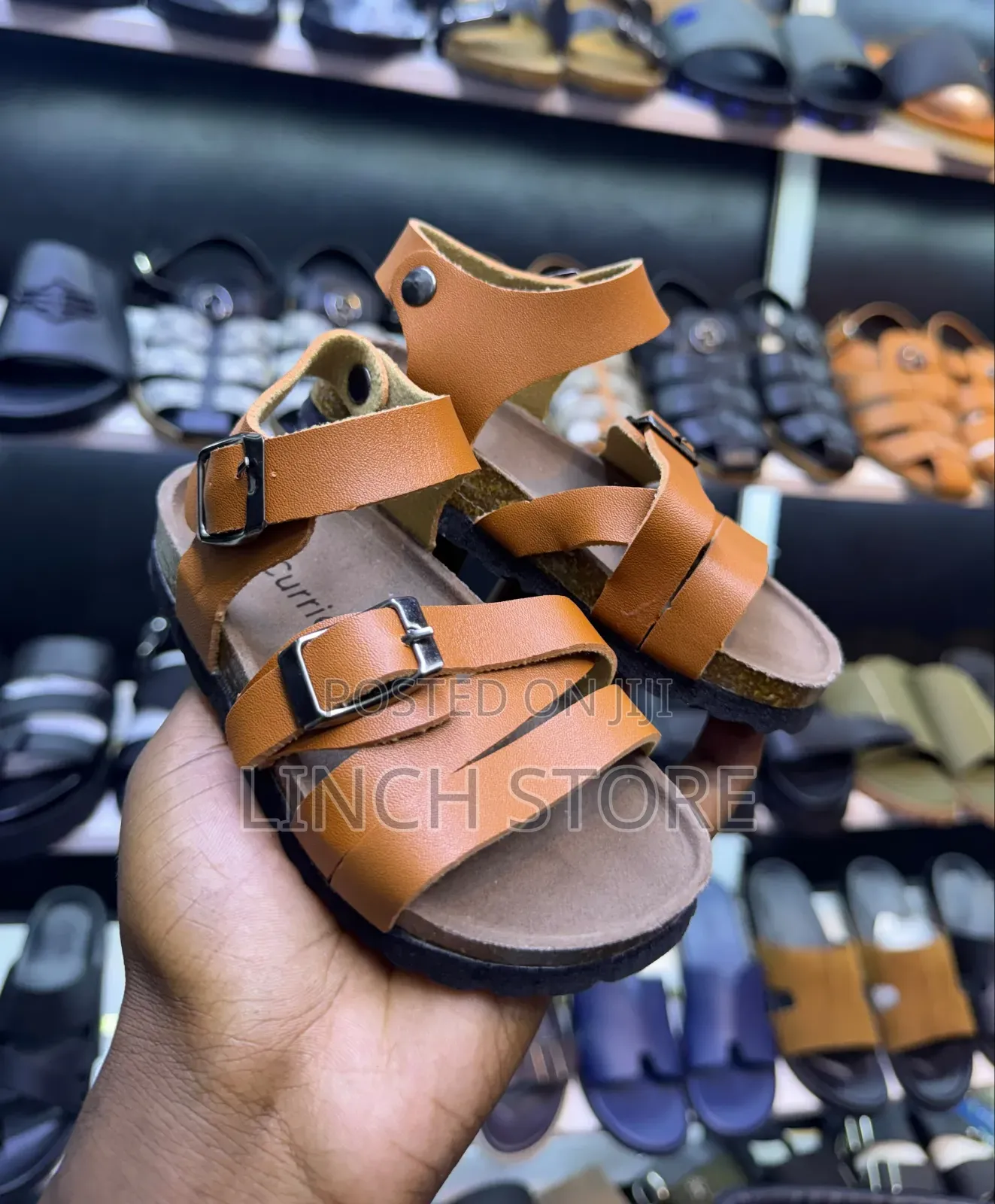 Kids Double Strap Cork Shoes