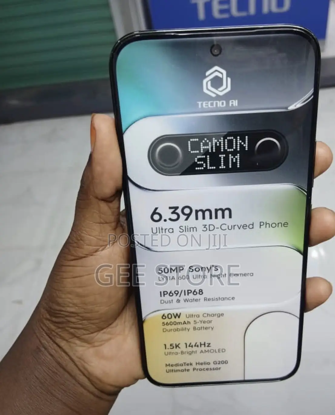 New Tecno Camon Slim 256 GB Black