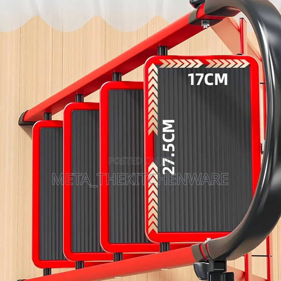 Foldable Steel Ladder With Anti Slip Pedals and Tool Tray 6 Steps