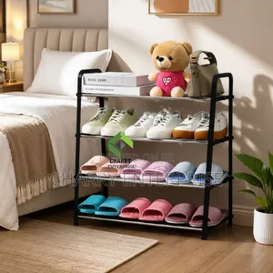 4 Layer Free-Standing Shoe Rack, Simple and Efficient Storage Solution
