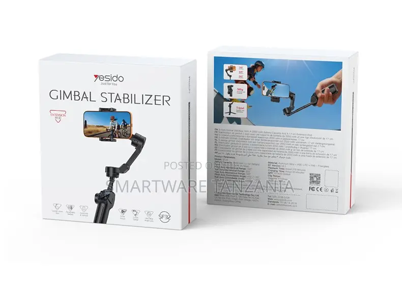 Yesido Gimbal Stabilizer With 360-Degree Rotation, 3500mAh Battery