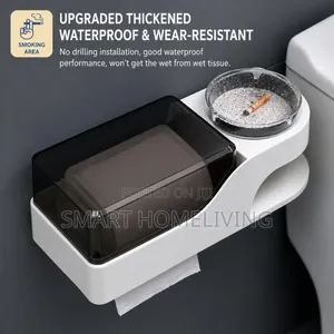 Multifunctional, Wall-Mounted Bathroom Tissue Holder and Organizer