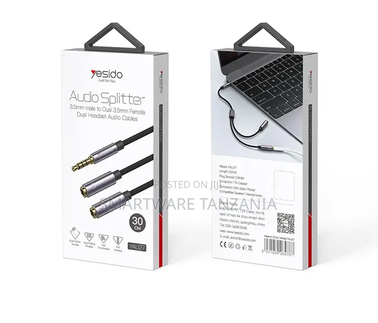 Yesido 3.5mm Male to Dual 3.5mm Female Audio Splitter Cable,