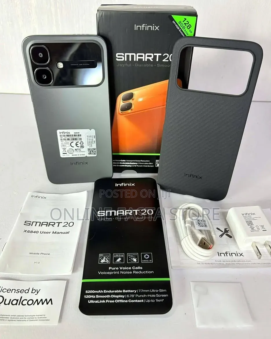 New Infinix Smart 20 128 GB Black