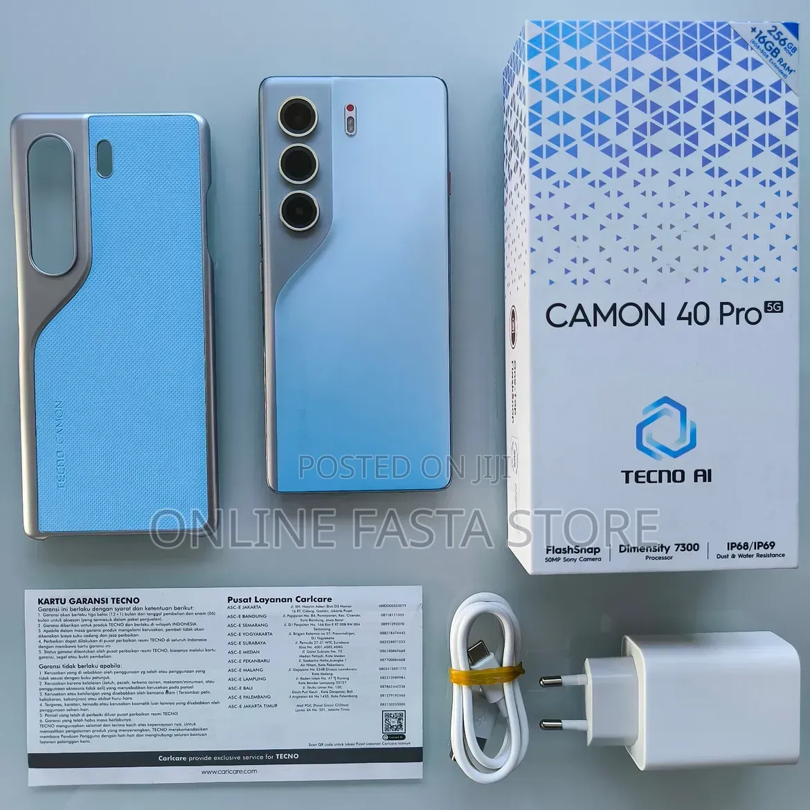 New Tecno Camon 40 Pro 5G 256 GB Blue