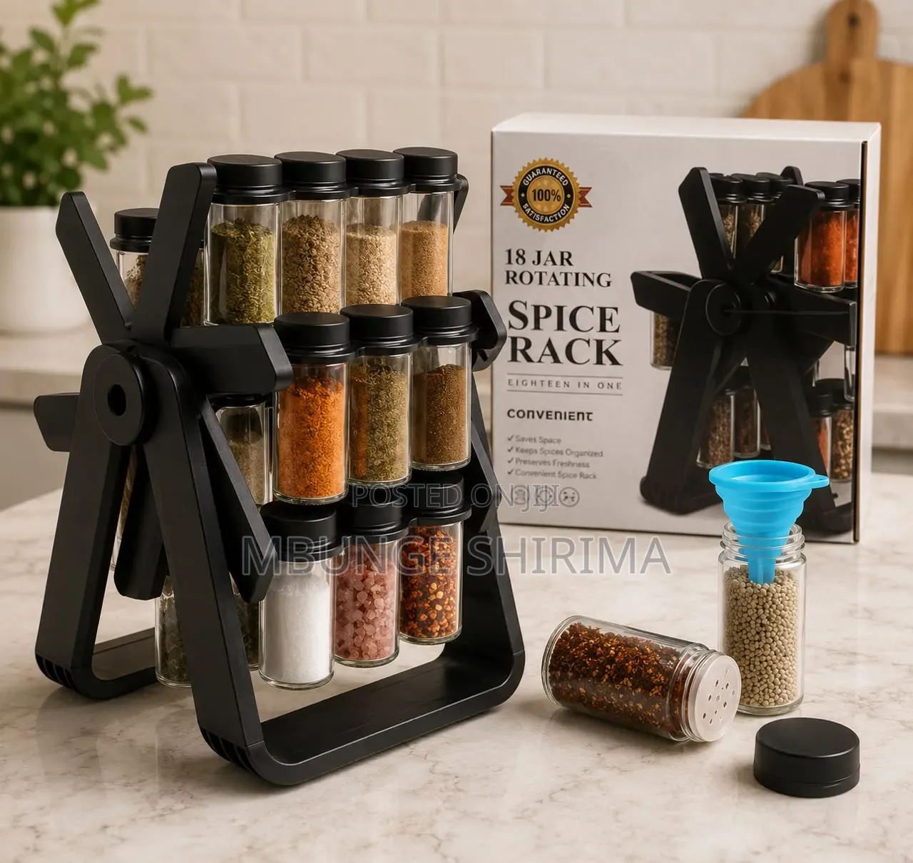 *#18-Pieces Rotating Spice Rack*