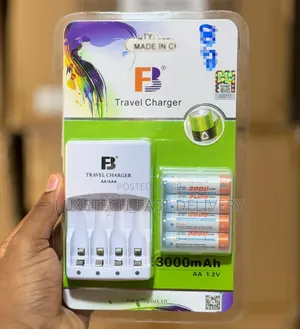 Battery Charger Kit + 4 Rechargeable Batteries