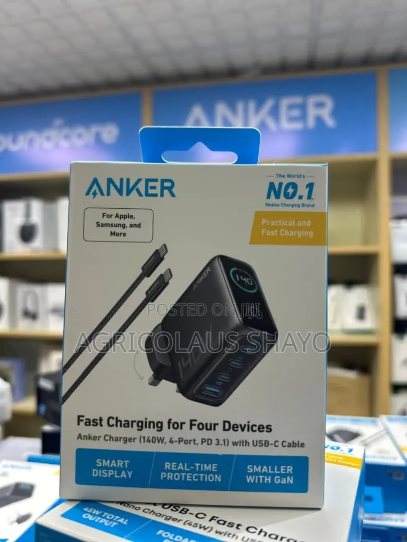 Anker Charger 140w Charging 4 Devices