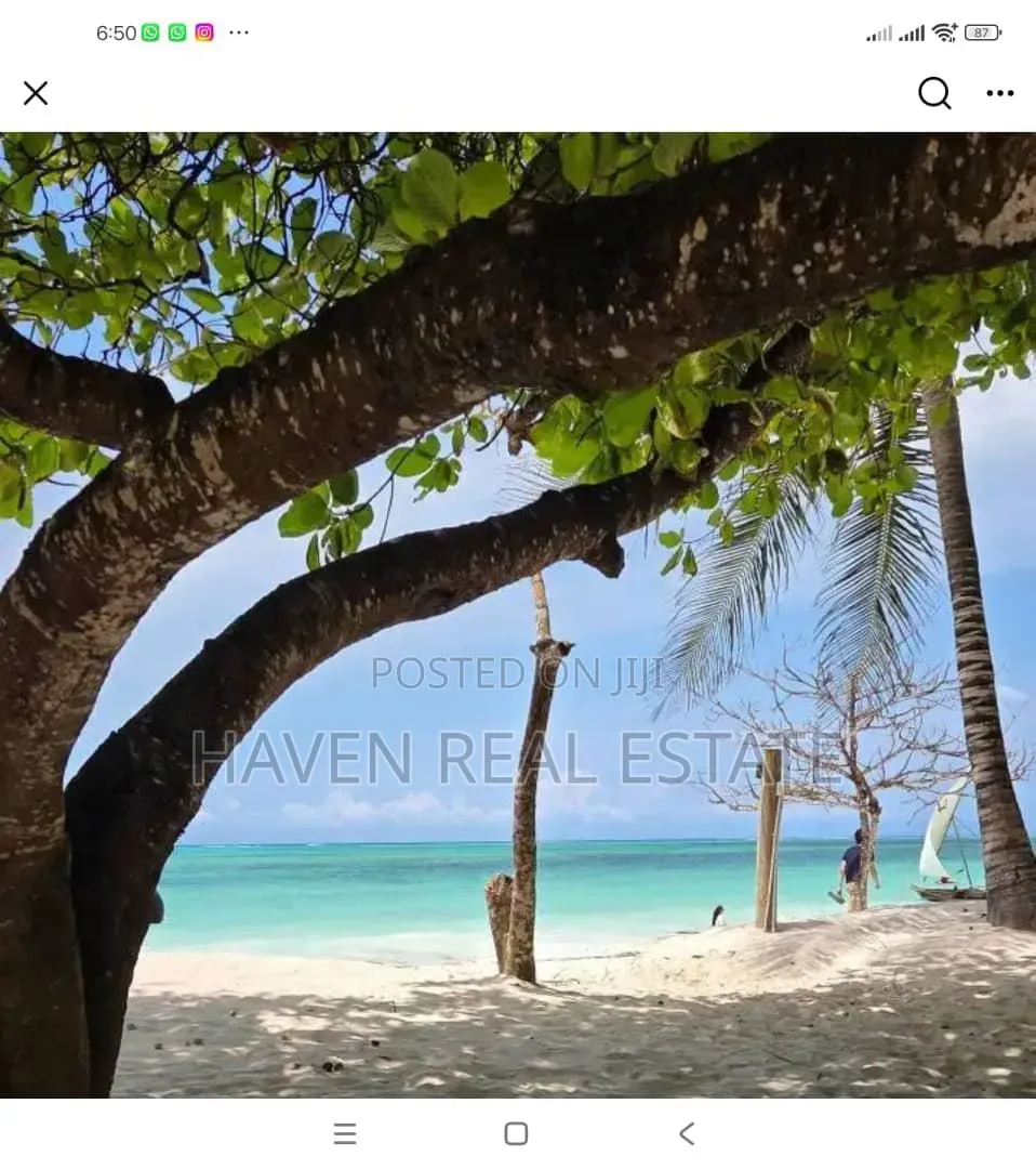Beach Plot for Sale at Zanzibar