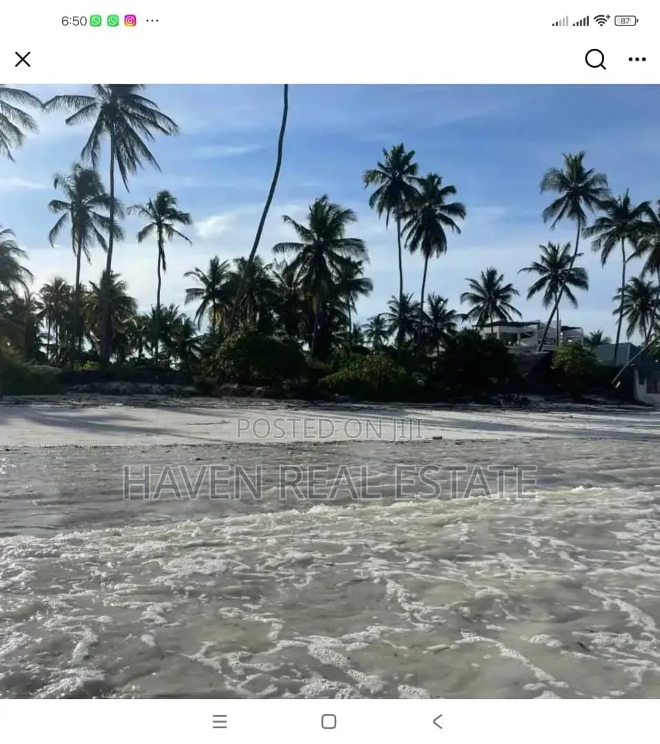 Beach Plot for Sale at Zanzibar