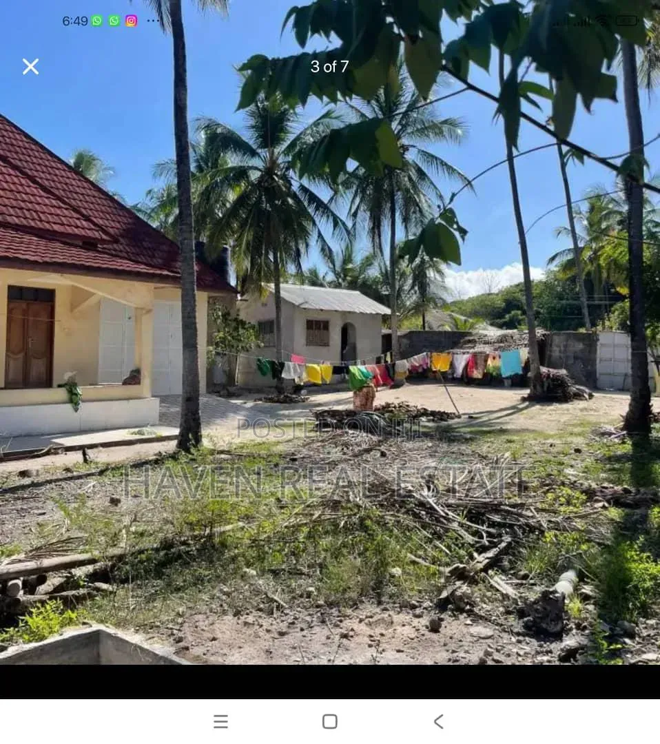 Beach Plot for Sale at Zanzibar
