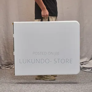 Outdoor White Folding Table 180cm