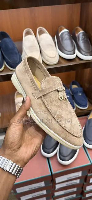 Loro Piana Summer Charms Loafers Beige