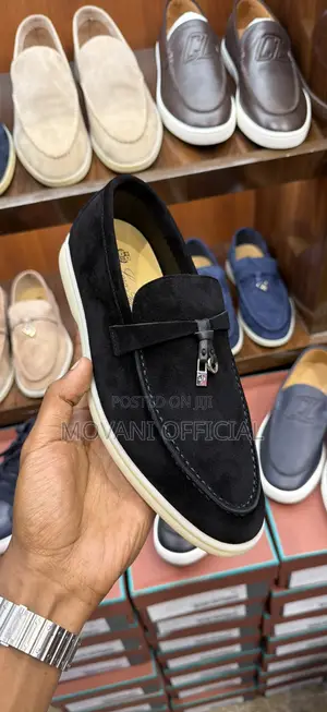 Loro Piana Summer Charms Loafers Black