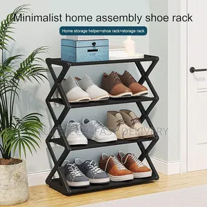 4-Tier Mini Foldable Shoe Rack for Entryway