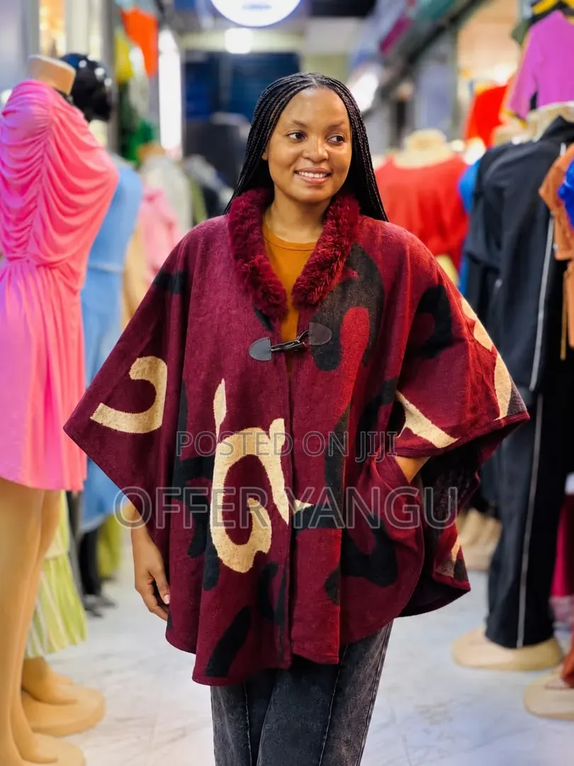 Maroon Vintage Poncho