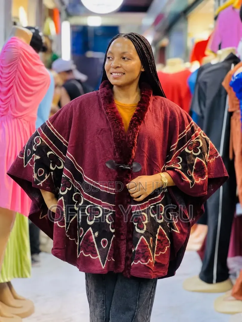 Maroon Vintage Poncho
