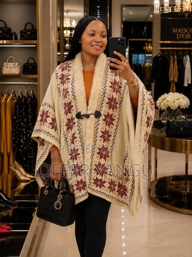 Maroon Vintage Poncho