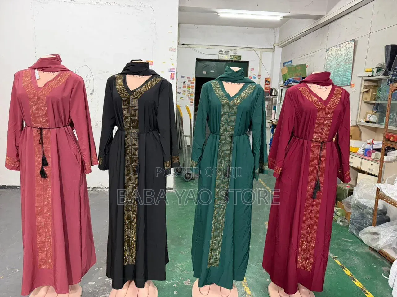 Women's Arab Style High-Grade Long-Sleeved High-Waist Dress