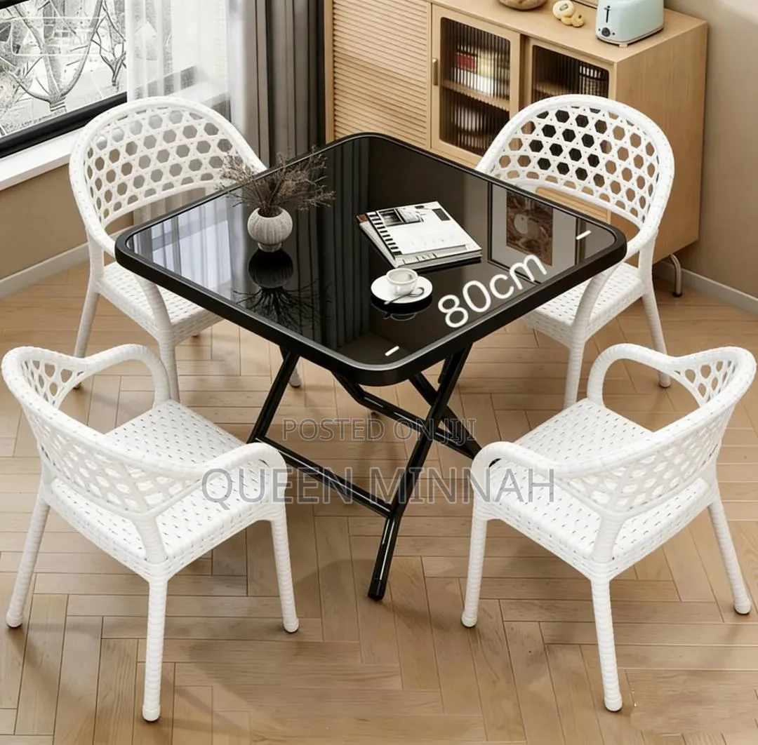 Square Folding Dining Table and Chair Set