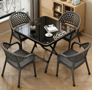 Square Folding Dining Table and Chair Set